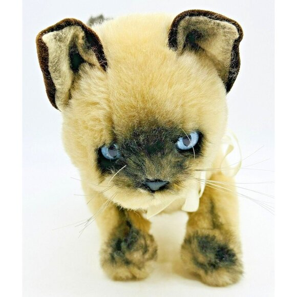 Applause Realistic Siamese Cat Plush Standing 1987 Stuffed Animal 9 Inch - Picture 1 of 9